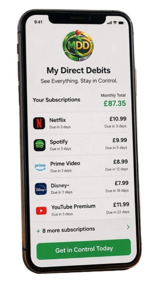 My Direct Debits — See everything. Stay in control.